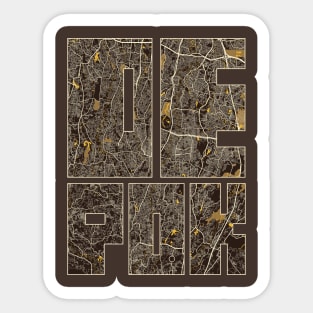 Depok, Indonesia City Map Typography - Pastel Sticker